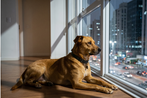 Nico observando São Paulo à noite
